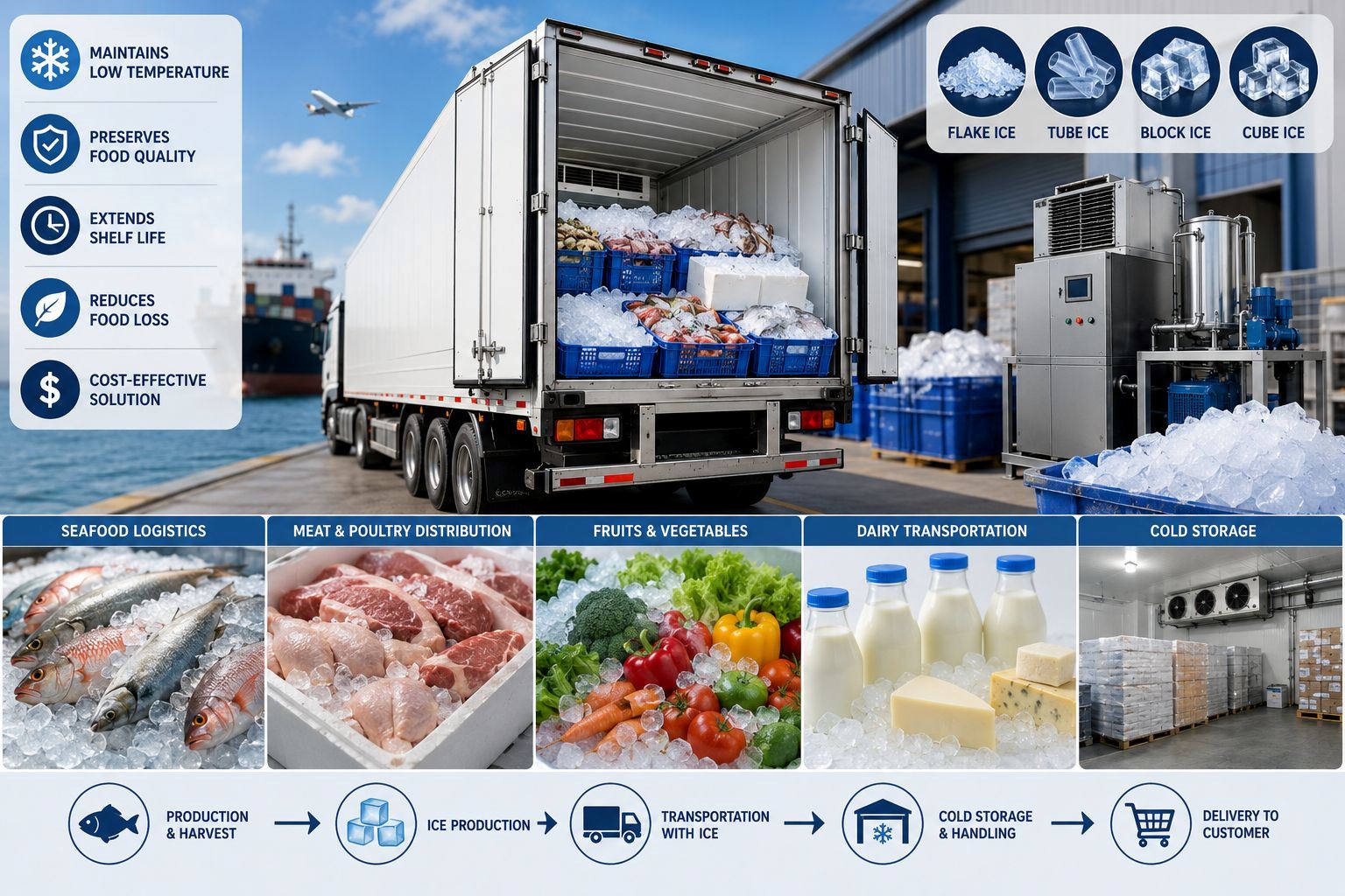 Ice Solutions for Food Logistics: Maintaining Product Quality Throughout the Cold Chain